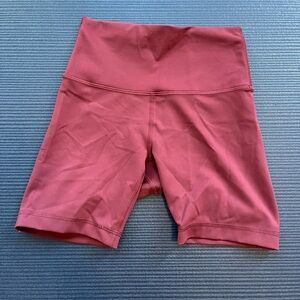 Lululemon Wunder Train Shorts, 6” Inseam, Size 4, Maroon